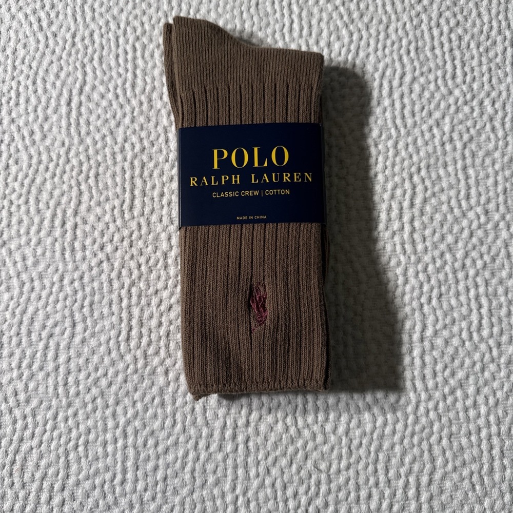 Polo Ralph Lauren Full Cushion Big Pony Crew Socks Mens Large 10-13 Olive